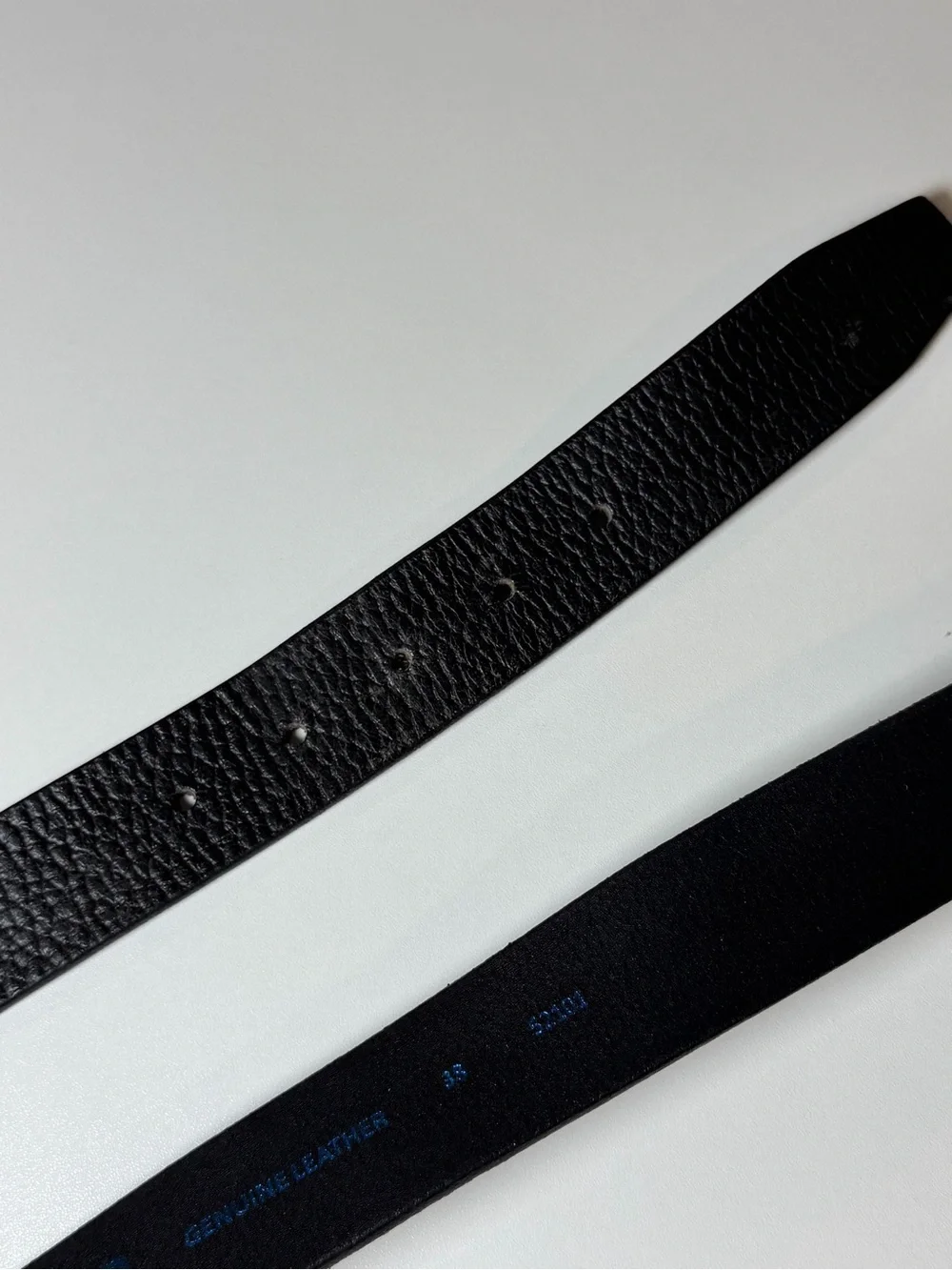 Joe's Jeans 38W Black Genuine Leather Pebble Textured Men's Belt Excellent